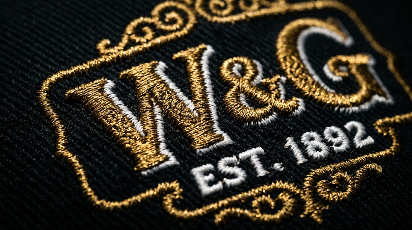 Macro detailed embroidery background